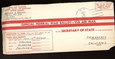 1944-U.S. Navy-Official Federal War Ballot-from Norman Abrams-Oakland, Calif. picture