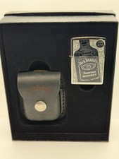 Vintage 2009 Jack Daniel’s Bottle Zippo Lighter & Leather Pouch NEW picture