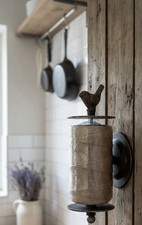 Primitive Distressed Farmhouse Style Butcher Craft Twine Bird Holder FREEUSHIP picture