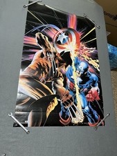 VTG CAPTAIN AMERICA VS WOLVERINE Original 1990 Marvel Movie Poster OSP picture