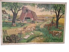 1963 World Book Farm Classroom Wall Chart Poster SC 1275 Vintage 39x26 picture