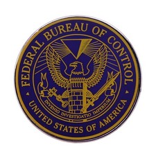 2pcs Federal Bureau of Control Badge Craft Commemorative Lapel Brooch Pin US picture