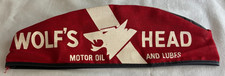 Vintage WOLF'S HEAD Motor Oil and Lubes Gas Station Attendant Cap Size 7-1/8 NOS picture