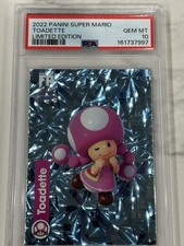 2022 Panini Super Mario Limited Edition Fragmented Reality Toadette PSA 10 🐸 picture