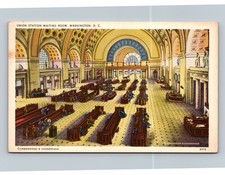 Union Station Waiting Room Washington D.C. Vintage Postcard picture