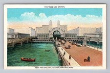 Philadelphia PA-Pennsylvania, Proposed New Station, Vintage Postcard picture