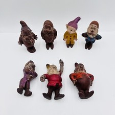 Vtg 1937-38 Walt Disney Seven Dwarfs Seiberling 7 Figure Set Rubber Latex RARE picture
