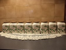 Lenox Holiday Christmas Holly Baking & Cooking Spice Jars-BOTH SETS-New in Boxes picture