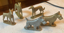 Vintage Nabisco Cereal Premium Rubenstein Gold & Silver Dogs - Lot of 5 picture