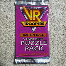 Saban 1995 VR Troopers Kaitlin Hall Non-Sport Trading Card Pack - 5 Cards Puzzle picture