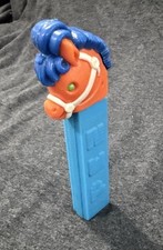 VINTAGE Pez PONY GO ROUND No Feet Austria 2.6 Orange Head, Blue Mane RARE picture
