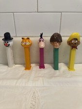 Vintage PEZ Dispenser Lot of 5 Daniel Boone - Austria, Garfield, Dino, Speedy picture