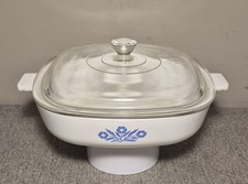 Vintage Corning Ware Blue Cornflower 9” P-9-B Casserole Dish W/ Lid 1966-69 picture