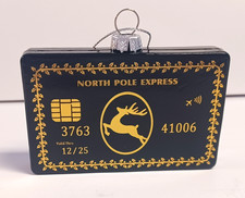 Ashland North Pole Express Credit Card Christmas Ornament Plastic Reindeer New picture