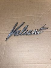 Vintage OEM Plymouth Valiant Scrip Emblem #2255629/2423850 63/64 Trunk Lid Badge picture