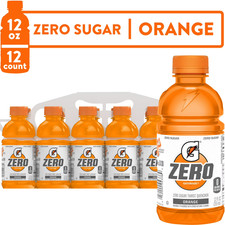 Gatorade Thirst Quencher Zero Sugar Sports Drink Orange 12oz Bottles 12 Pack picture