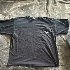 Vintage Camel Logo Hanes Black T-Shirt Flame Graphic Back Size 2XL picture