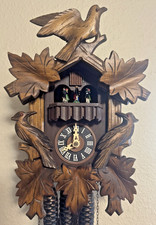 NICE LARGE BLACK FOREST 3 BIRD ANTON SCHNEIDER 2 TUNE MUSIC DANCERS CUCKOO CLOCK picture