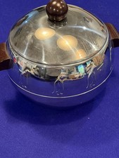 Vintage West Bend Penguin Ice Bucket Hot Cold Server MCM Chrome Retro 1950s Bar picture