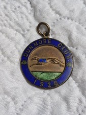 Vintage 1928 Dunmore Club Greyhound Racing Fob Medal - Belfast Sport / Fattorini picture