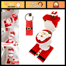 JOYIN 5 Pieces Christmas Theme Bathroom Decoration Set w/ Toilet Seat Cover, Rug picture