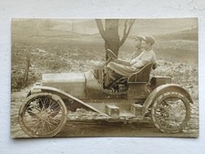 Antique RPPC Early Speedster Race Car Photo Postcard Wire Wheels Tire Chains AZO picture