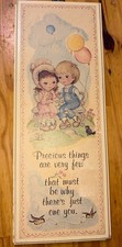 Vintage 1979 Swib Industries Inc “ Precious Things Are Very Few” Wall Plaque picture