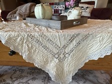 Beautiful Antique Table Cover 36 x 38. Inches Intricate Detail. picture