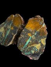 Stabilized Ribbon Turquoise Rough, Multi Color Host Rock 644 Grams picture