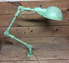 Fostoria Industrial Age Articulating Steam Punk Shop Bench Lamp 1950's 60's picture