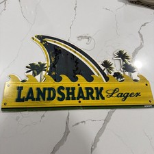 Vintage Landshark Lager Beer Thick Cardboard-Wall/Ceiling Margaritaville 24”x14” picture