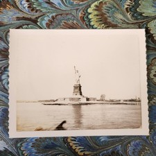 VTG 60s Polaroid Snapshot Photo Statue Of Liberty New York NY Americana picture