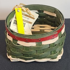 Longaberger~ 2015 Holiday Booking Appreciation/Triffles Christmas Green Basket picture