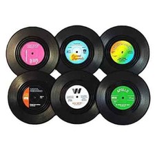 Vinyl LP Records Coasters - set of 6 picture