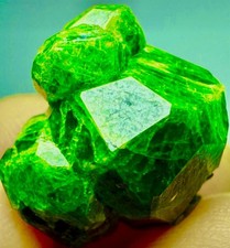 RARE UNIQUE Natural Raw Green Demantoid Garnet Crystal Gemstone Matrix CLUSTER picture