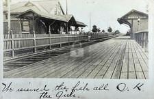 Clayton NJ Railroad Station RPPC Photo Postcard COPY picture