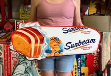Antique Vintage Style Sign Sunbeam Bread NOT Porcelain Made USA 30x14 picture