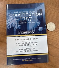 Pocket Constitution Of The United States - 1787 Glossy Foreword By Ron Paul USA picture