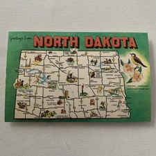 Vintage Greetings From North Dakota Postcard Collectible picture