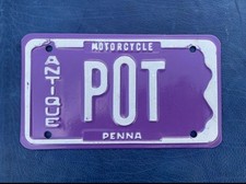 Pennsylvania Antique Vanity Motorcycle License Plate picture