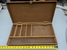  Vintage Divided Compartment Wood Box Scientific Laboratory Apothecary Charity picture