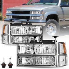 8PCS Headlight Assembly for 1994-1998 Chevy Silverado picture