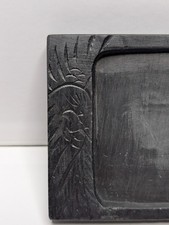 Small Chinese Japanese Ink Stone Suzuri Carved Black Slate Calligraphy Dish picture