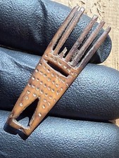 Tomachee Artifacts 👣 ESKIMO INUITS ENGRAVED HAIR COMB BERING SEA ALASKA 🔥 picture