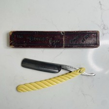 Vintage Bonsa Hollow Ground Folding Straight Razor Sheffield Steel Germany picture