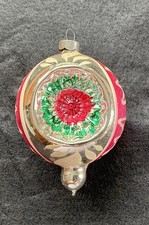 Vintage Hot Pink Double Indent Ornament With Finial picture