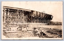 K69/ Alpena Michigan RPPC Postcard c1910 Trestle to Stone Dock Railroad 18 picture
