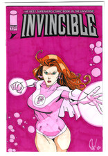 Invincible #1 Blank Sketch Cover – Original Atom-Eve Artwork – Hand Drawn picture