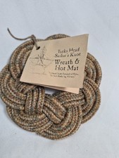 Vintage Turks Head Sailors Knot Wreath And Hot Mat Handmade In Nova Scotia 5