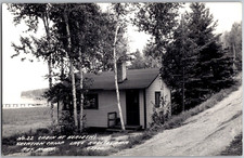 Vintage RPPC Postcard ~ Cabin at Herseth's Camp, Lake Kabetogama, Ray, Minnesota picture